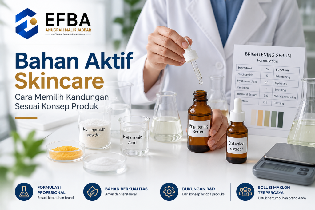 Bahan Aktif Skincare untuk Formulasi Produk Kosmetik